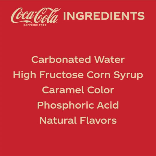 Coca-Cola Caffeine Free Soda Pop Soft Drink Perspective: right