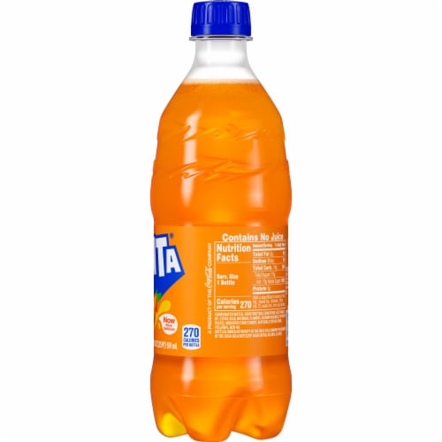 Fanta® Orange Caffeine Free Soda Bottle Perspective: right