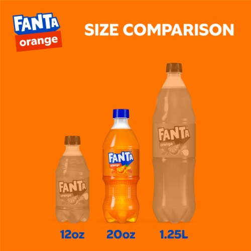 Fanta® Orange Soda Bottle Perspective: right