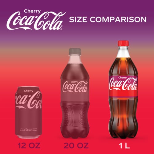 Coca-Cola® Cherry Soda Bottle Perspective: right