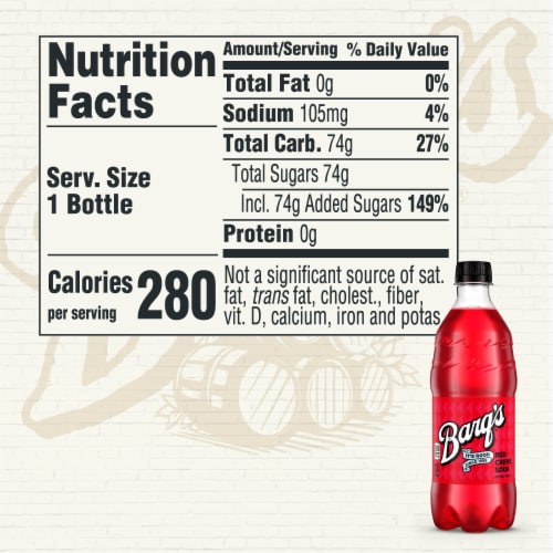 Barq's® Red Crème Soda Bottle Perspective: right