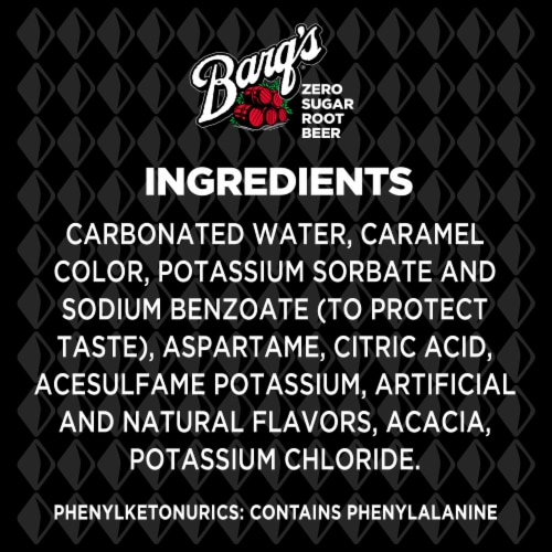 Diet Barq's® Root Beer Zero Sugar Caffeine Free Soda Can Perspective: right