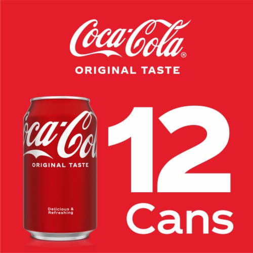 Coca-Cola Original Taste Soda Cans Perspective: right
