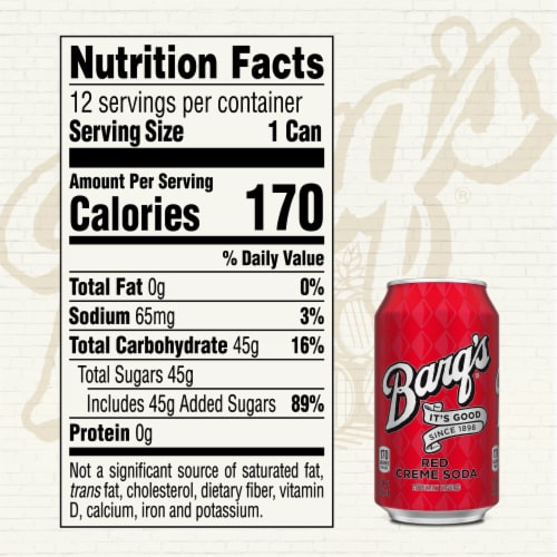 Barq'S® Red Creme Soda Cans Perspective: right