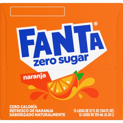 Fanta® Orange Caffeine Free Soda Can Perspective: right