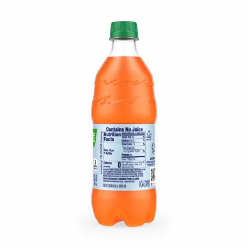 Fanta® Orange Caffeine Free Zero Sugar Soda Bottle Perspective: right
