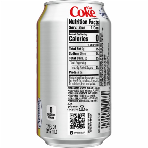  Diet Coke with Splenda Cola Soda 12 fl oz - Kroger