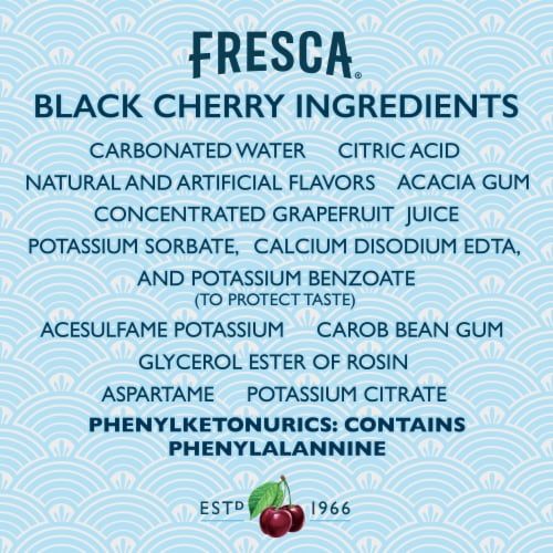 Fresca® Black Cherry Citrus Flavored Sparkling Water Cans Perspective: right