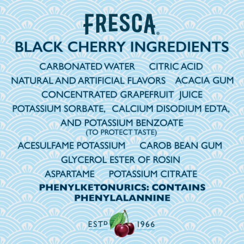 Fresca® Black Cherry Citrus Flavored Sparkling Water Cans Perspective: right