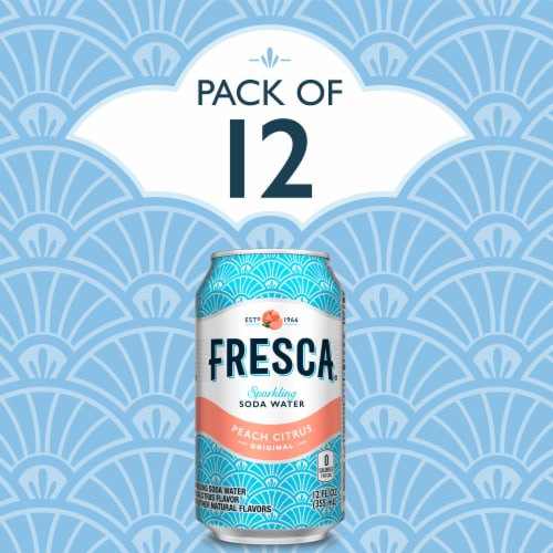 Fresca® Peach Citrus Flavored Sparkling Water Cans Perspective: right