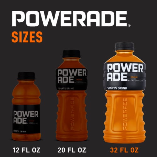 Powerade Orange Electrolyte & Vitamin Sports Drink Perspective: right