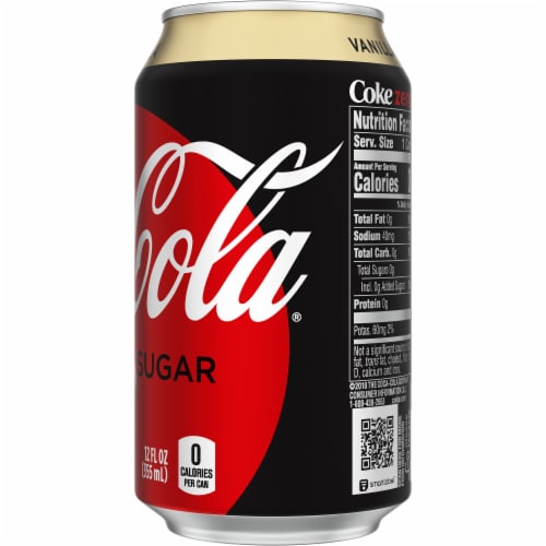 Coca-Cola Zero Sugar Vanilla Cola Soda Perspective: right