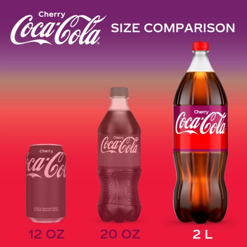 Coca-Cola® Cherry Soda Bottle Perspective: right