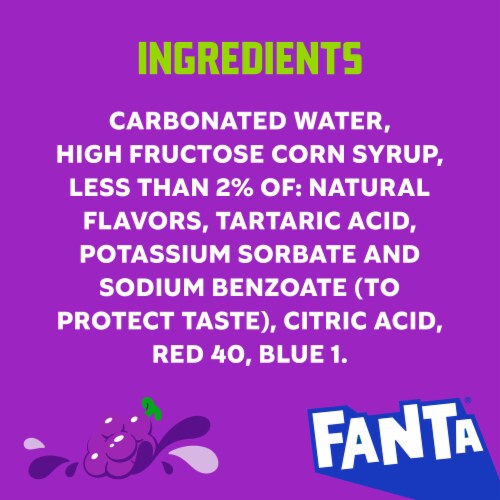 Fanta® Grape Caffeine Free Soda Bottle Perspective: right