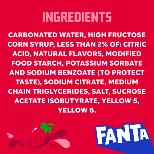 Fanta® Strawberry Caffeine Free Soda Bottle Perspective: right