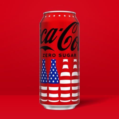 Coca-Cola Zero Sugar Soda Can Perspective: right