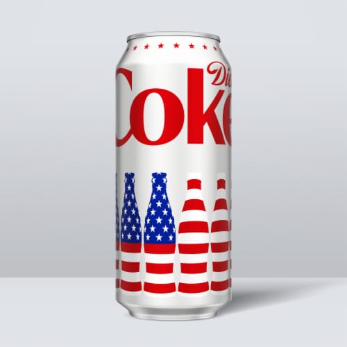 Diet Coke Diet Soda Can Perspective: right