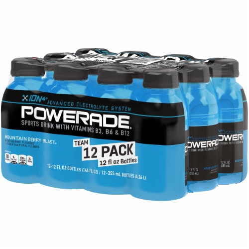 Powerade Mountain Berry Blast Enhanced Sports Drink Perspective: right