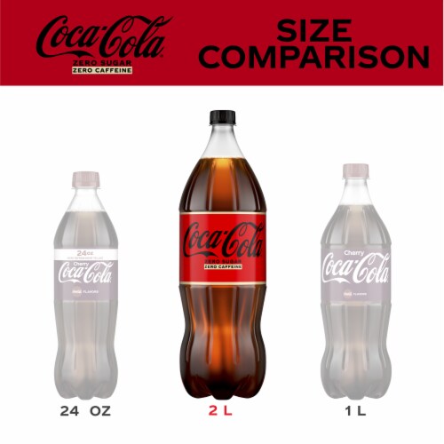 Coca-Cola® Zero Sugar Caffeine Free Soda Bottle Perspective: right