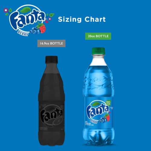 Fanta® Berry Fruit Flavored Caffeine Free Soda Bottle Perspective: right