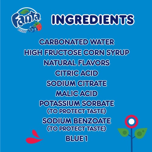 Fanta® Berry Fruit Flavored Caffeine Free Soda Bottle Perspective: right