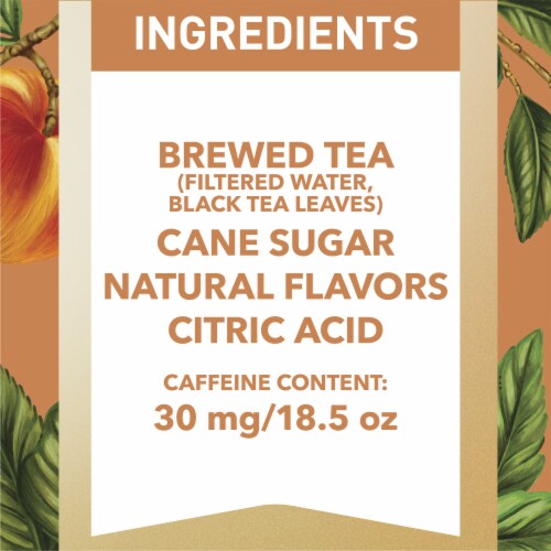 Gold Peak Peach Flavored Iced Tea Drink Perspective: right