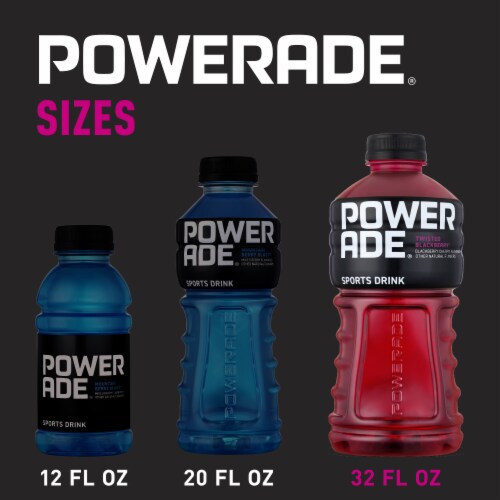 Powerade Twisted Blackberry Cherry Electrolyte & Vitamin Sports Drink Perspective: right