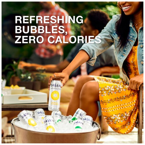 Dasani® Tropical Pineapple Flavored Sparkling Water Cans Perspective: right