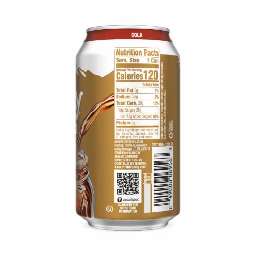 Blue Sky® Organic Cola Soda Perspective: right