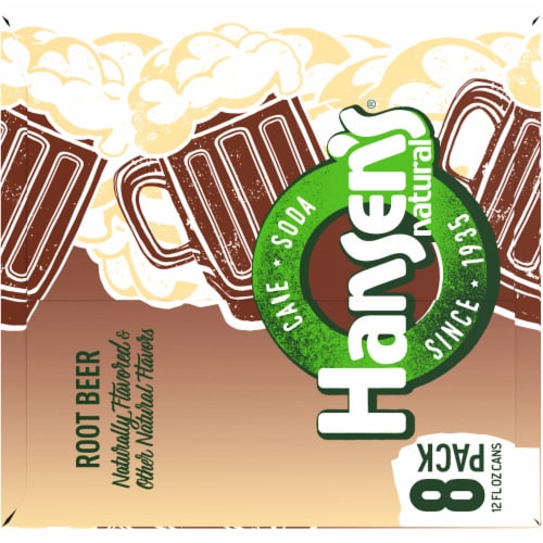 Hansen's Root Beer Soda Perspective: right