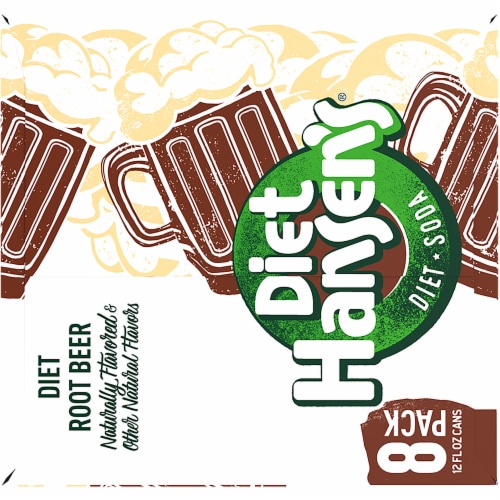 Hansen's Diet Root Beer Soda Perspective: right