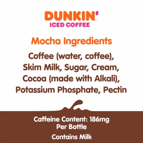 Dunkin' Mocha Iced Coffee Bottle Perspective: right