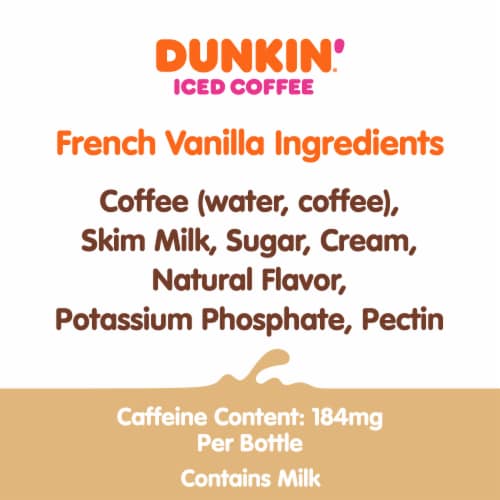 Dunkin' French Vanilla Iced Coffee Bottle Perspective: right