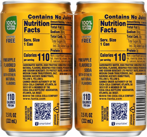 Fanta® Pineapple Mini Cans Perspective: right