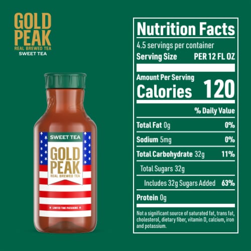 Gold Peak® Sweet Black Iced Tea Carton Perspective: right