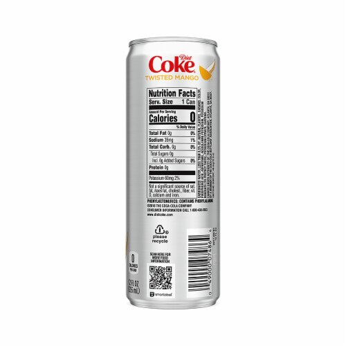 Diet Coke Twisted Mango Soda Perspective: right