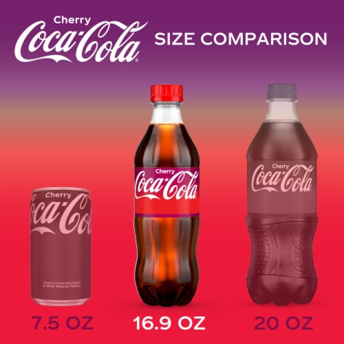 Coca-Cola® Cherry Soda Bottles Perspective: right