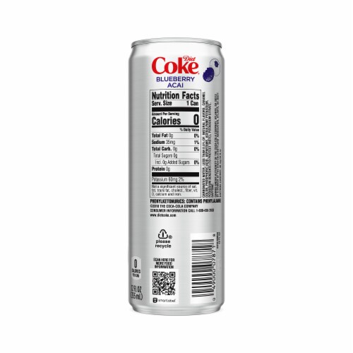 Diet Coke Blueberry Acai Soda Perspective: right