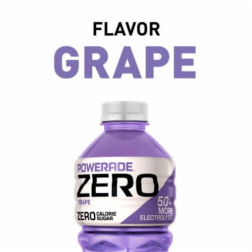 Powerade Zero Sugar Grape No Sugar Added Electrolyte & Vitamin Fruit Flavor Sports Drink Perspective: right