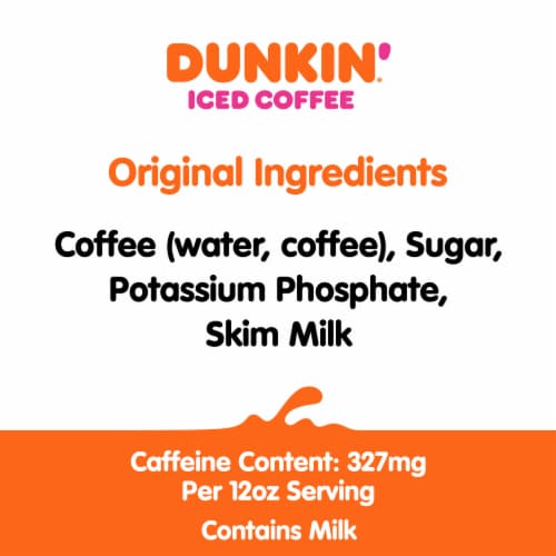 Dunkin' Original Iced Coffee Bottle Perspective: right