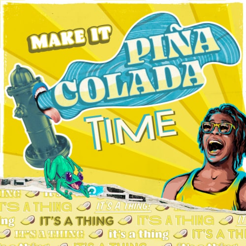 Fanta® Pina Colada Caffeine Free Soda Bottle Perspective: right