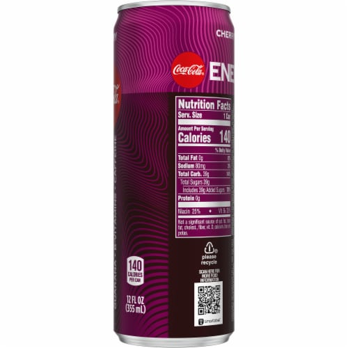 Coca-Cola Cherry Energy Drink Perspective: right