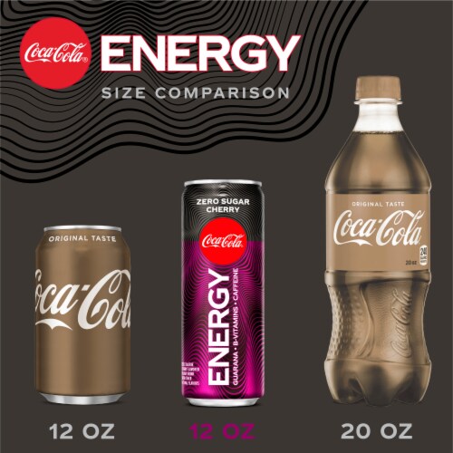 Coca-Cola Zero Sugar Cherry Energy Drink Perspective: right
