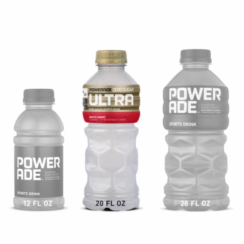 Powerade Ultra Zero Sugar White Cherry Electrolyte & Vitamin Sports Drink With Creatine Perspective: right