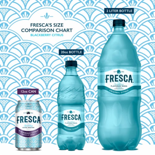 Fresca Blackberry Citrus Zero Sugar Sparkling Soda Cans Perspective: right