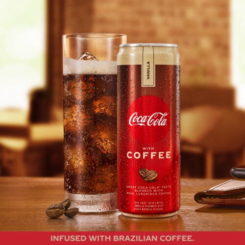 Coca-Cola® With Coffee Vanilla Soda Can Perspective: right