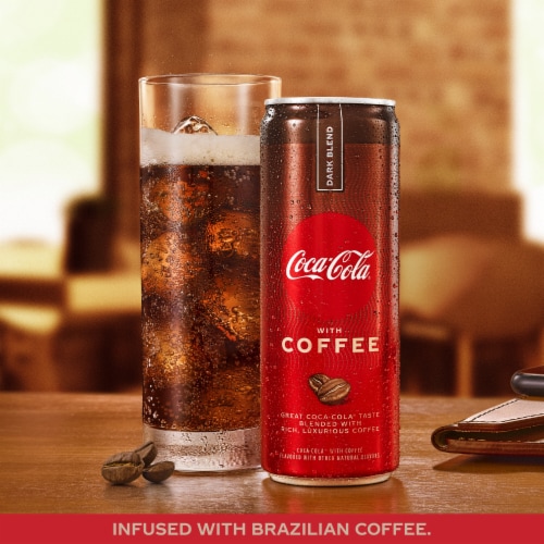 Coca-Cola® With Coffee Dark Blend Soda Cans Perspective: right