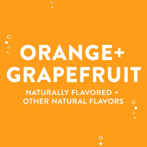 Aha® Orange And Grapefruit Flavored Sparkling Water Cans Perspective: right