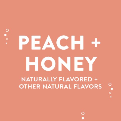 Aha® Peach And Honey Flavored Sparkling Water Cans Perspective: right