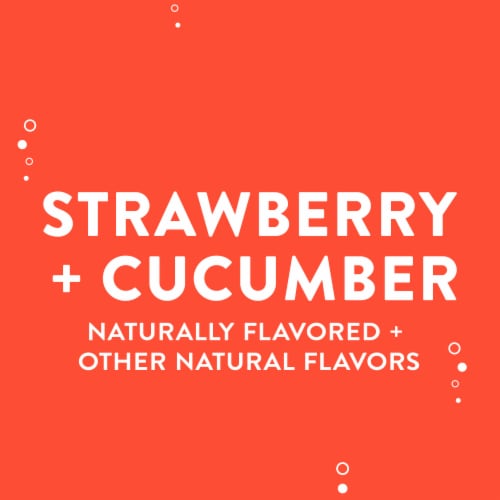AHA Strawberry + Cucumber Sparkling Water Perspective: right